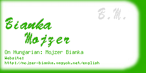 bianka mojzer business card